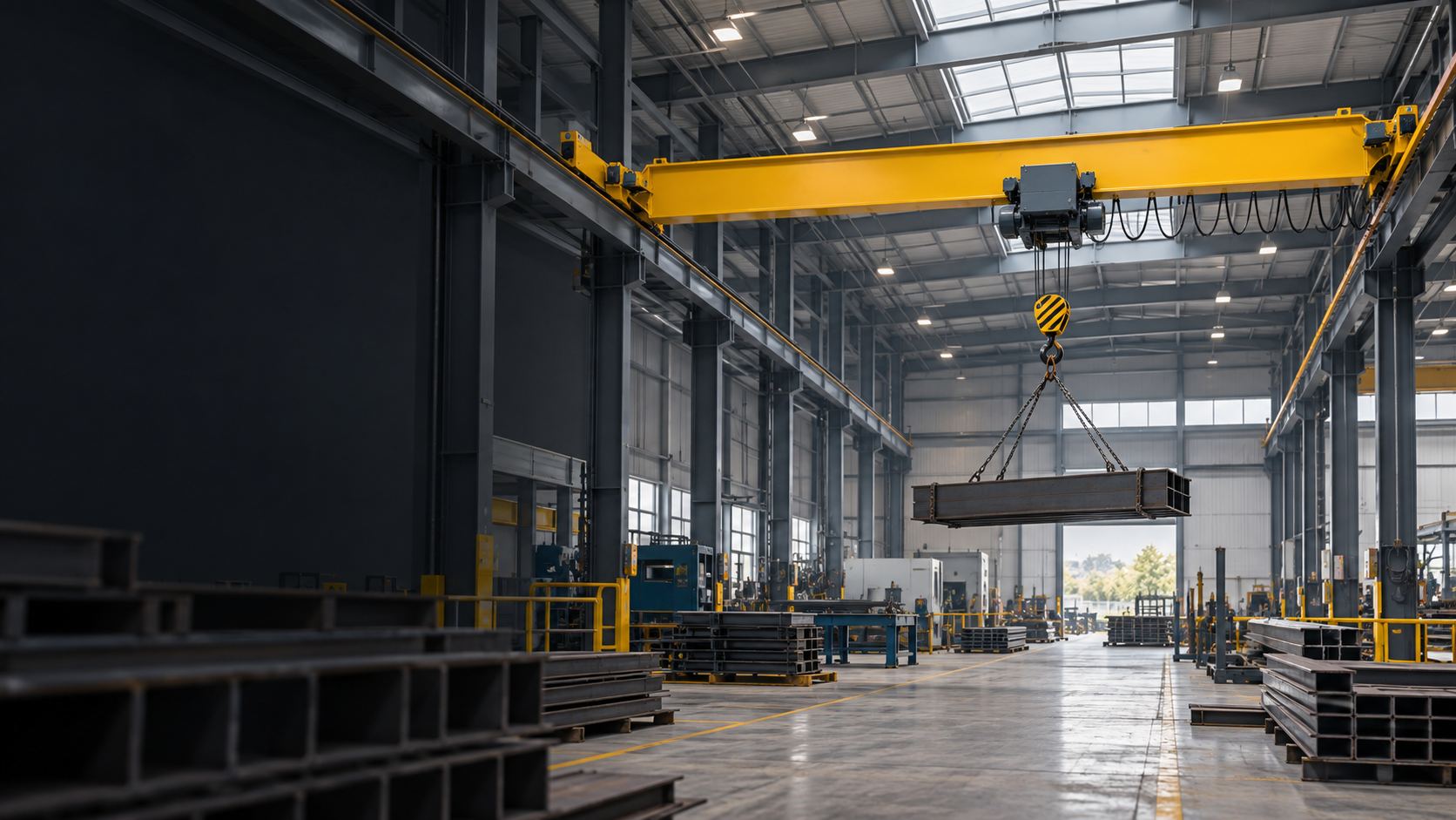 European type single girder overhead crane application